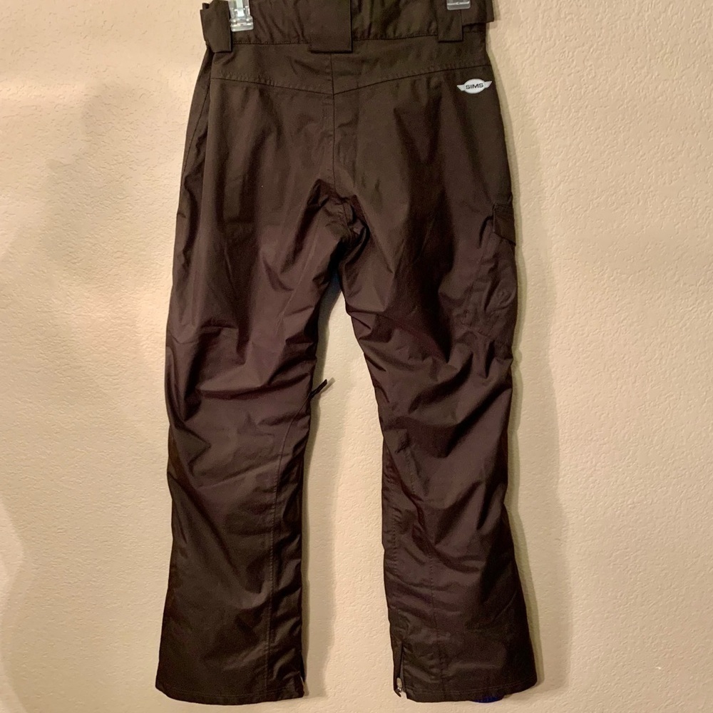 Sims Snowboarding Pants XS Charcoal Grey Blue Lining Pockets Boot Cut EUC - Picture 5 of 12
